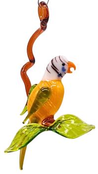 Hängevogel - Wellensittich auf Ast /klein (gelb-grün)